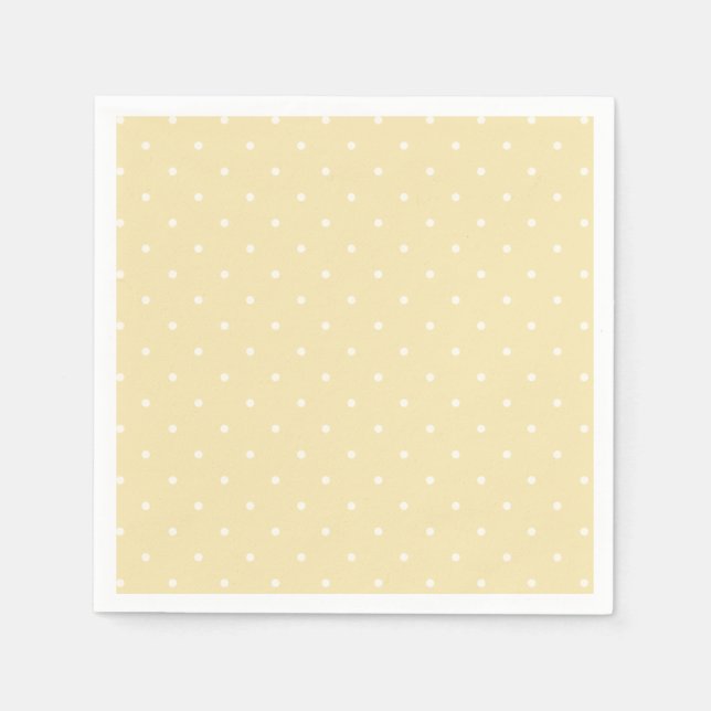Serviette En Papier Micro pois de printemps | Crème au beurre (Devant)