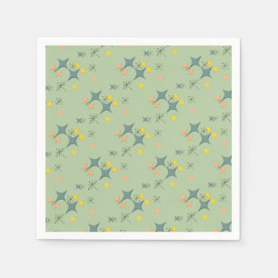 Serviette En Papier Mid Century Modern Eames atomique Starburts person