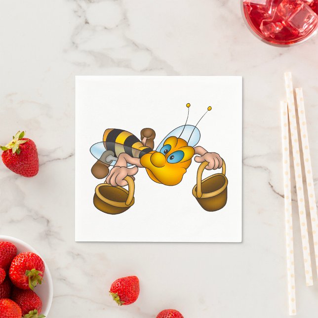 Serviette En Papier Miel abeille avec paniers Amusants Animation Bee (Créateur téléchargé)
