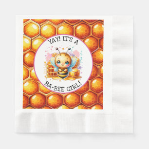 Serviette En Papier Miel abeille thème Baby shower de fille