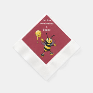 Serviette En Papier Miel rouge Bee Rosh HaShana