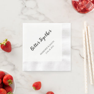 Serviette En Papier Mieux Ensemble Mariage Anniversaire serviettes