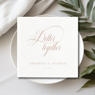 Serviette En Papier Mieux Ensemble ! Moderne, calligraphie,