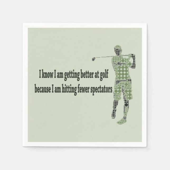 Serviette En Papier Mieux se rendre au golf (Devant)