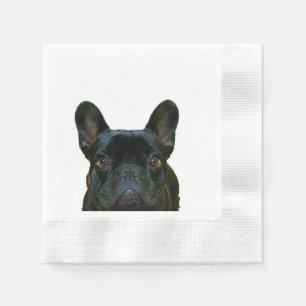 Serviette En Papier Mignon Black French Bulldog Frenchie Photo :
