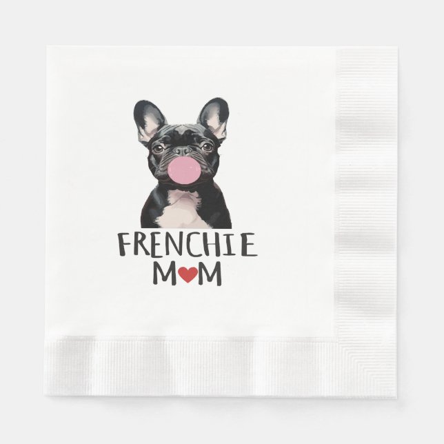 Serviette En Papier Mignon bouledogue français (Devant)