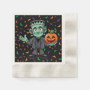 Serviette En Papier Mignon, monstre du dessin animé Frankenstein