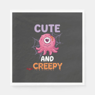 Serviette En Papier Mignon Monstre Rose Créatif Halloween Toile d'Arai