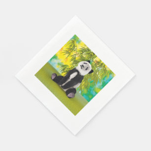 Serviette En Papier Mignon Ours Panda Kawaii Amoureux des Animaux Cade