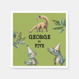 Serviette En Papier Mignon papier serviette thème dinosaure pour enfan