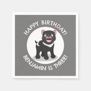 Serviette En Papier Mignonne diable de Tasmanie personnalisation dessi