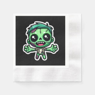 Serviette En Papier Mignonne, drôle de zombie