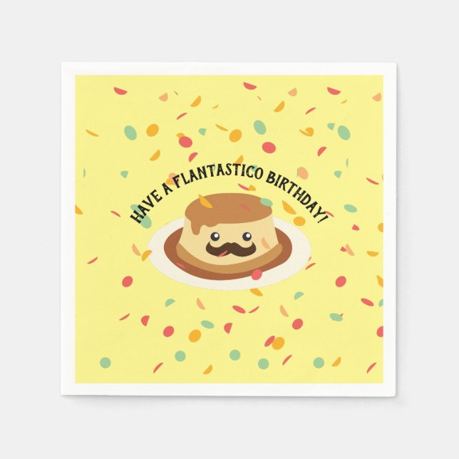 Serviette En Papier Mignonne et amusant Avoir Flantastico Anniversaire (Devant)