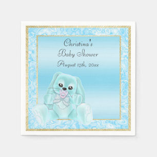 Serviette En Papier Mignonne Fête de Naissance Lapin aux Oreilles Tomb
