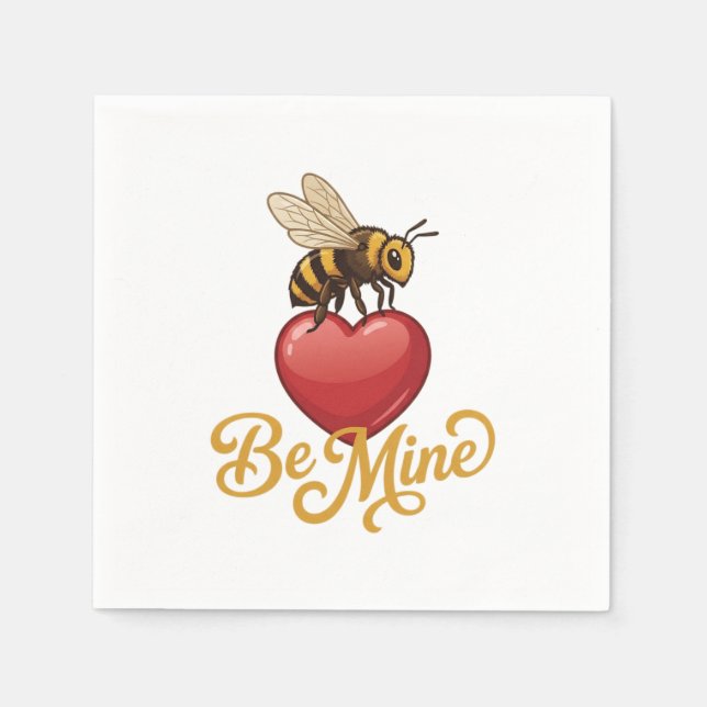 Serviette En Papier Mignonne, sois à moi, nid d'abeilles  (Devant)