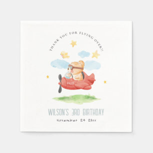 Serviette En Papier Mignonne volez au-dessus de l'ours en peluche Anim