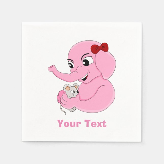 Serviette En Papier Mignonnes serviettes de dessins animés pour fille  (Devant)