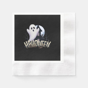 Serviette En Papier Mignons fantômes Halloween 2026 Serviettes en papi