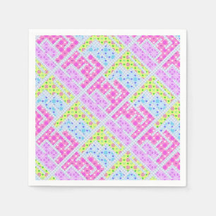 Serviette En Papier Mignons motifs de graffiti géométriques et girly c
