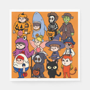 Serviette En Papier Mikitiez magie requin grimpeur frankenstei