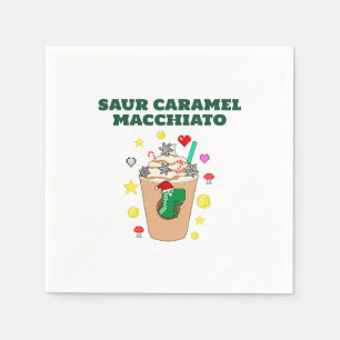 Serviette En Papier Mikitiez Trex dinosaure icedcoffee caramel xmas