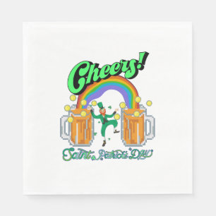 Serviette En Papier Mikitiez verdoyante Saint Patrick's Day irishbeer