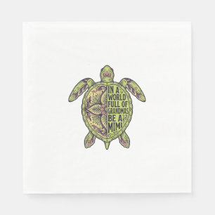 Serviette En Papier Mimi Grand-mère Tortue de mer Vintage floral shirt