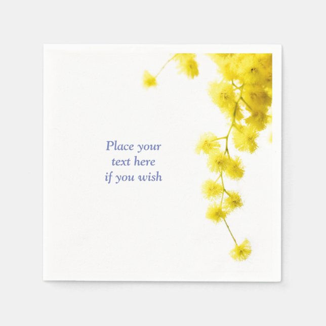 Serviette En Papier Mimosa (Devant)