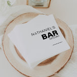 Serviette En Papier Mini Élégant Formal Bar Mitzvah serviettes<br><div class="desc">Ces serviettes de bar mitzvah minimalistes et élégantes sont parfaites pour une célébration religieuse traditionnelle. Le design d'une belle police dans un arrière - plan blanc pour compléter votre événement.</div>