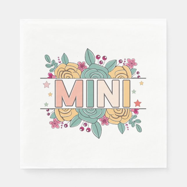 Serviette En Papier Mini Fleur (Devant)