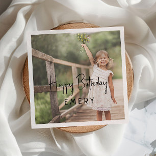 Serviette En Papier Mini-genre Neutre Joyeux Anniversaire photo