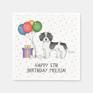 Serviette En Papier Mini Goldendoodle Dog Black Party-Color Anniversai