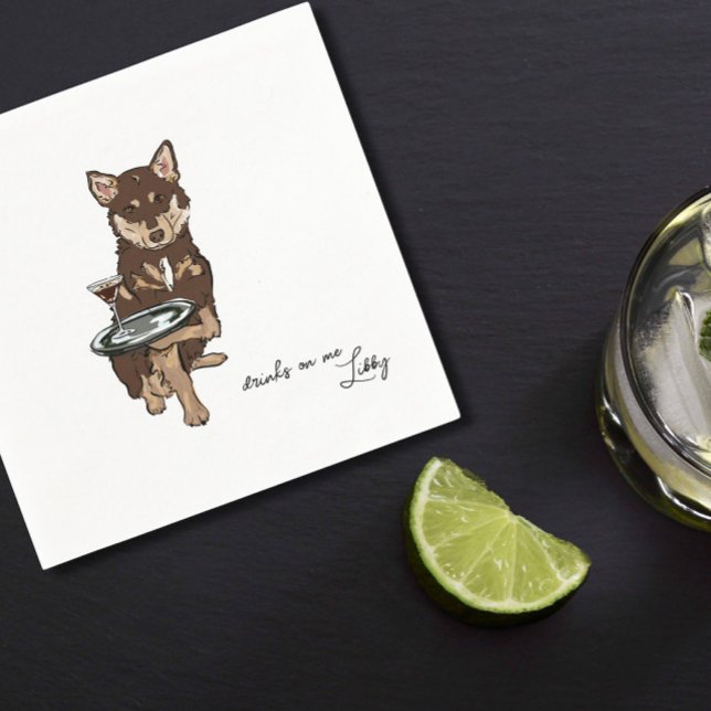 Serviette En Papier Mini Husky Mariage (Créateur téléchargé)