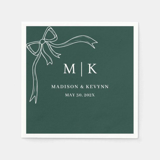 Serviette En Papier Minimal et chic | Mariage (Devant)