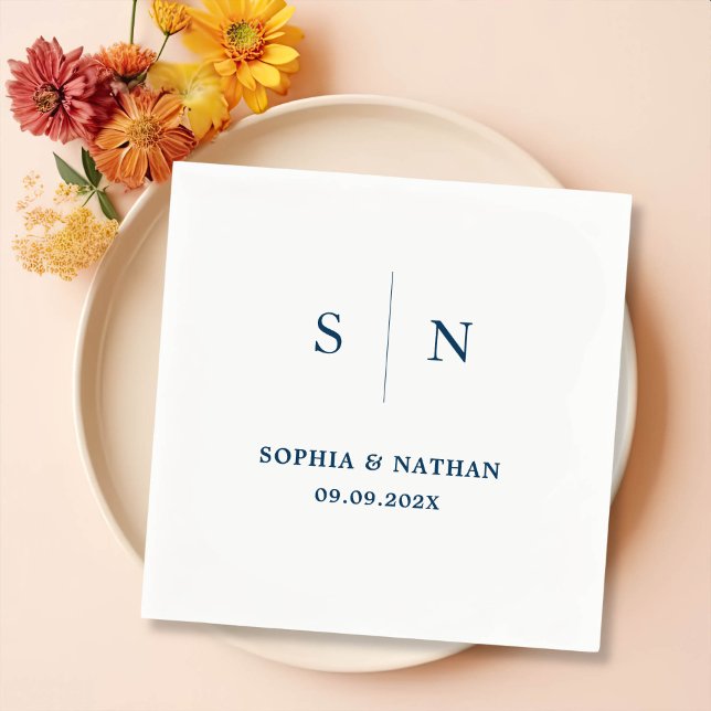 Serviette En Papier Minimal et chic | MARIAGE (Créateur téléchargé)