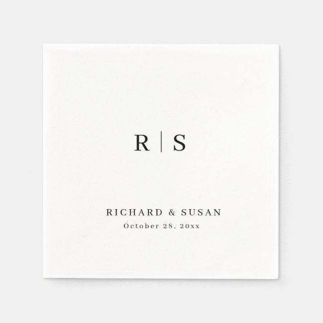 Serviette En Papier Minimal et chic | MARIAGE (Devant)