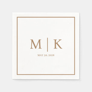 Serviette En Papier Minimal et chic   Napkins Mariage