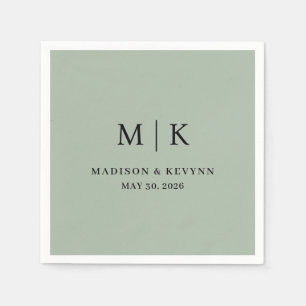 Serviette En Papier Minimal et chic Napkins Mariage