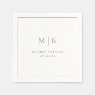 Serviette En Papier Minimal et chic   Napkins Mariage