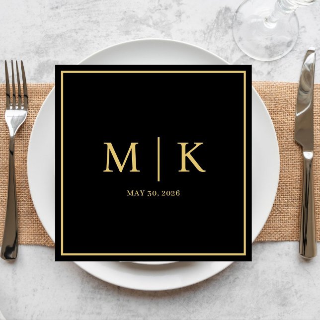 Serviette En Papier Minimal et chic | Napkins Mariage (Créateur téléchargé)