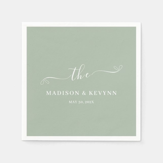 Serviette En Papier Minimal et chic | Napkins Mariage (Devant)