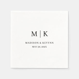 Serviette En Papier Minimal et chic Napkins Mariage