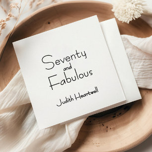 Serviette En Papier Minimal Soixante-dix et Incroyable Fête d'annivers