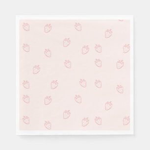 Serviette En Papier Minimalisme de la fraise