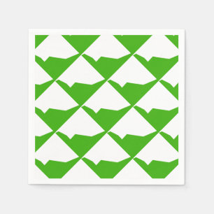Serviette En Papier Minimalisme Vert Blanc