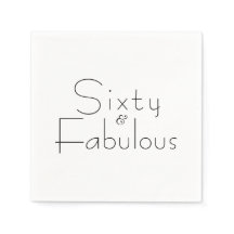 Minimalist Black 60 & Fabulous 60th Birthday Party