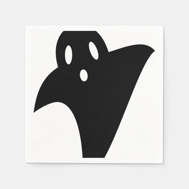 Serviette En Papier Minimalist cute ghost  (Devant)
