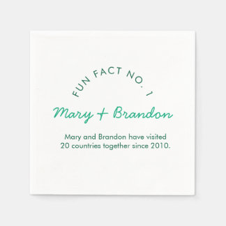 Serviette En Papier Minimalist Modern Typography Fun Fact Wedding