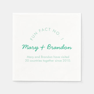 Serviette En Papier Minimalist Modern Typography Fun Fact Wedding