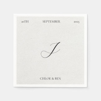 Serviette En Papier Minimalist, Personalized Napkins